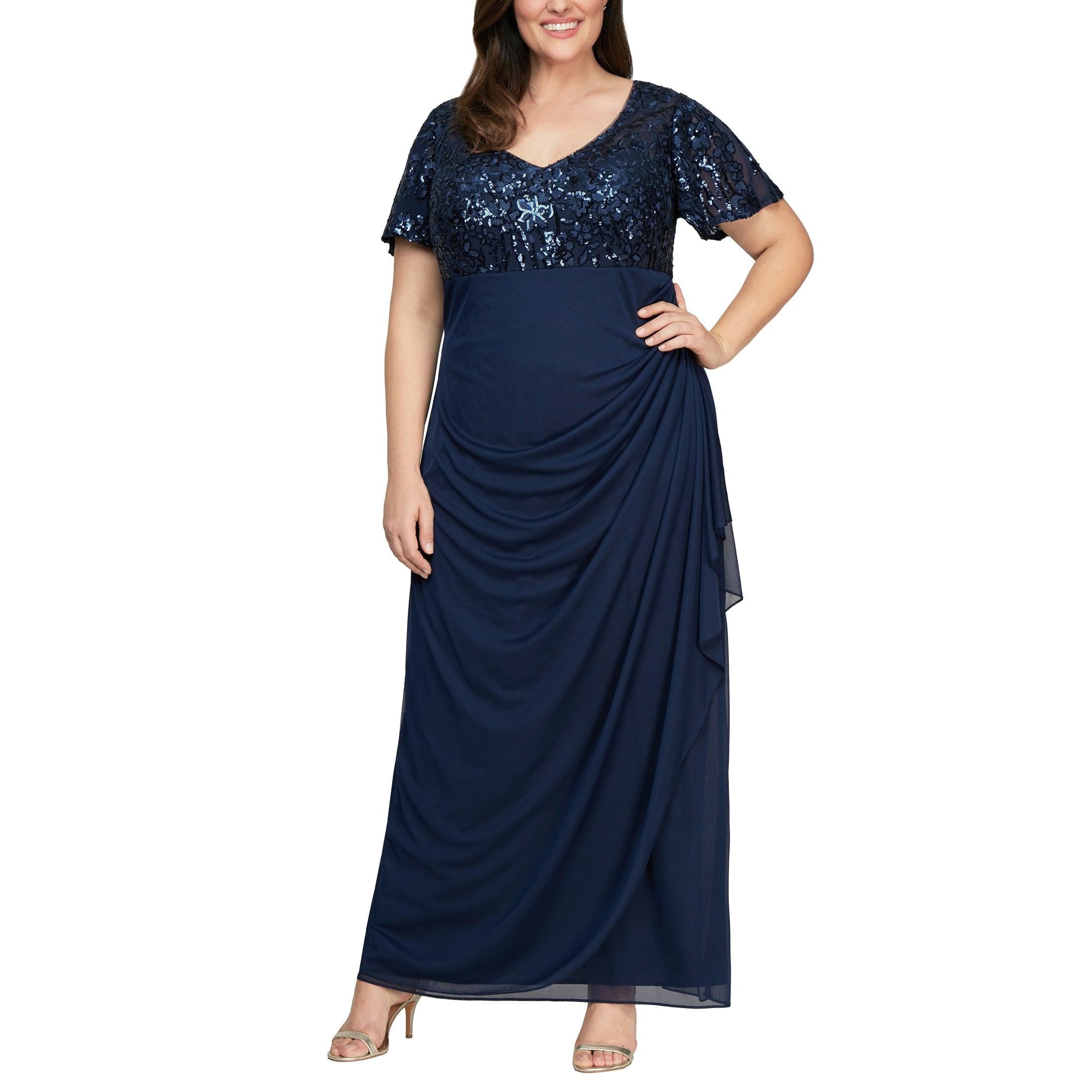 Alex Evenings Plus Size Long Formal ...